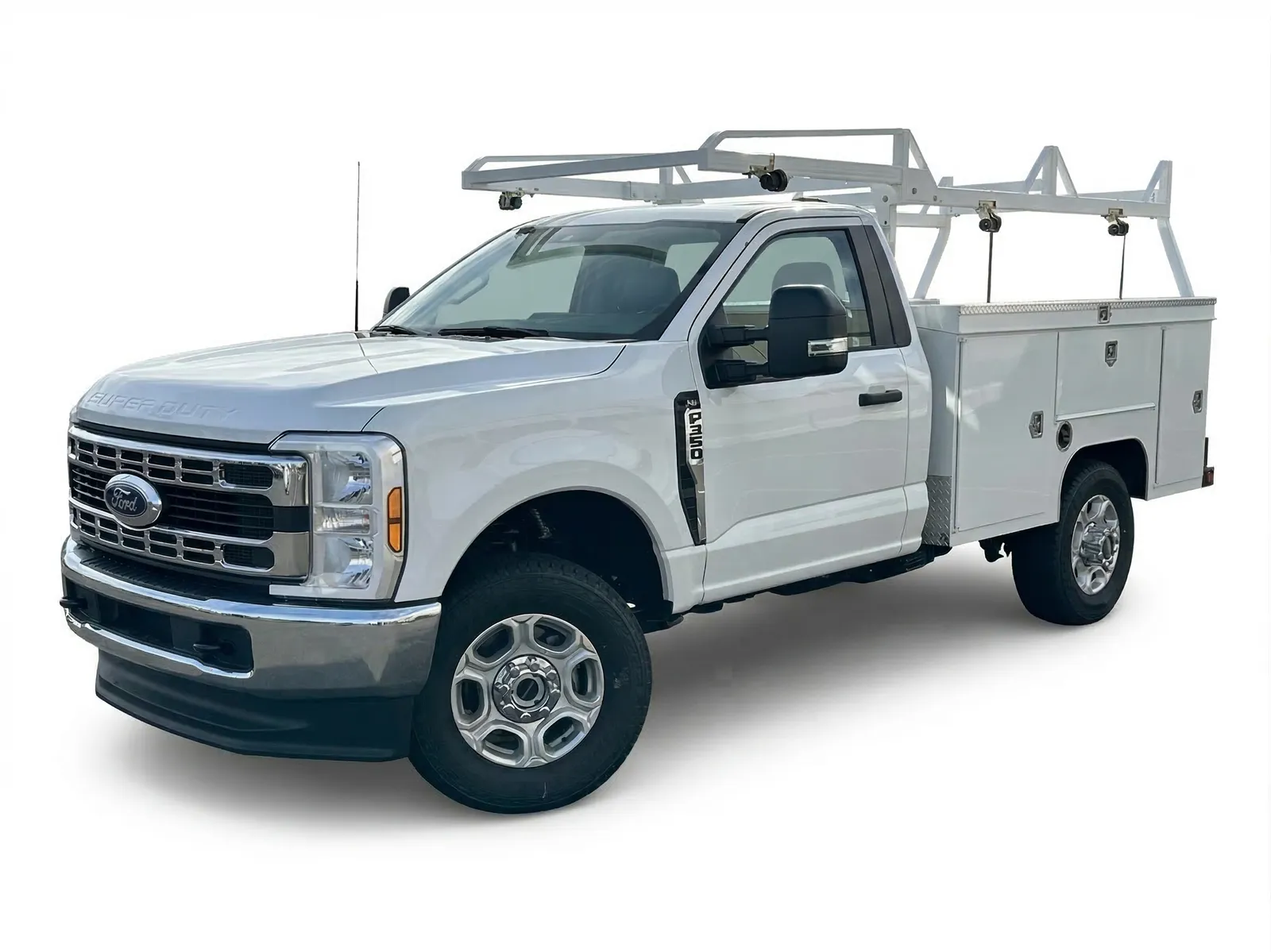 Ford F-350 with service body and rack